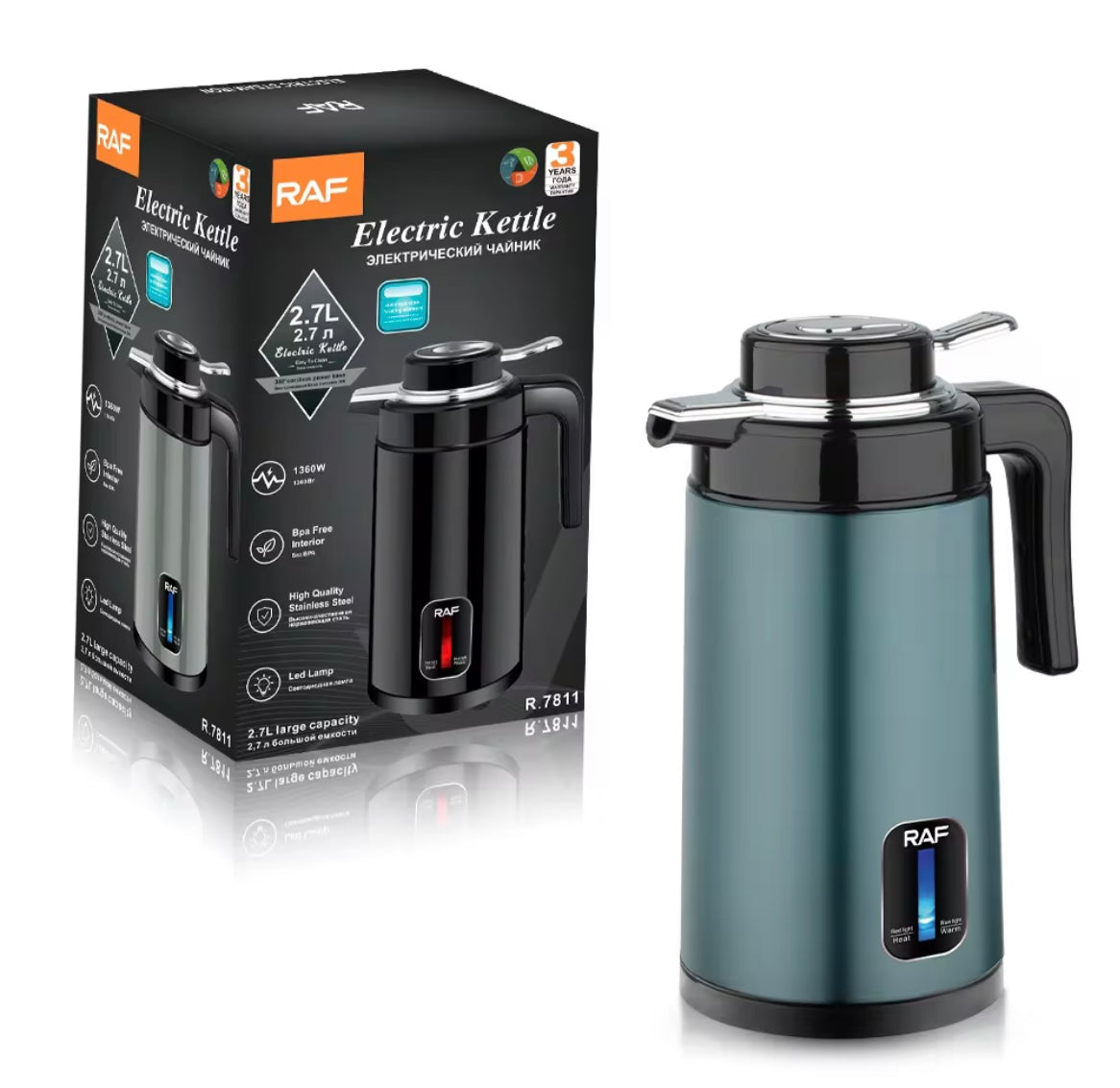 🔥💧 Bouilloire Électrique 3L avec Fonction Thermos – Grande Capacité, Eau Chaude Toujours Prête !