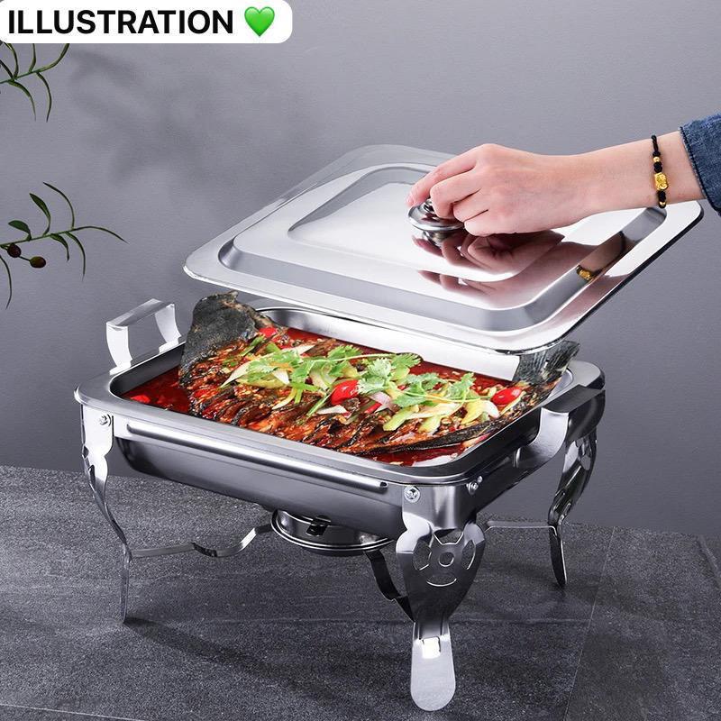 🍽️ Chafing Dish Inox Professionnel – Gardez vos plats toujours chauds et savoureux !
